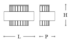 Dimensions of the Crono Opera Italamp Pendant Light